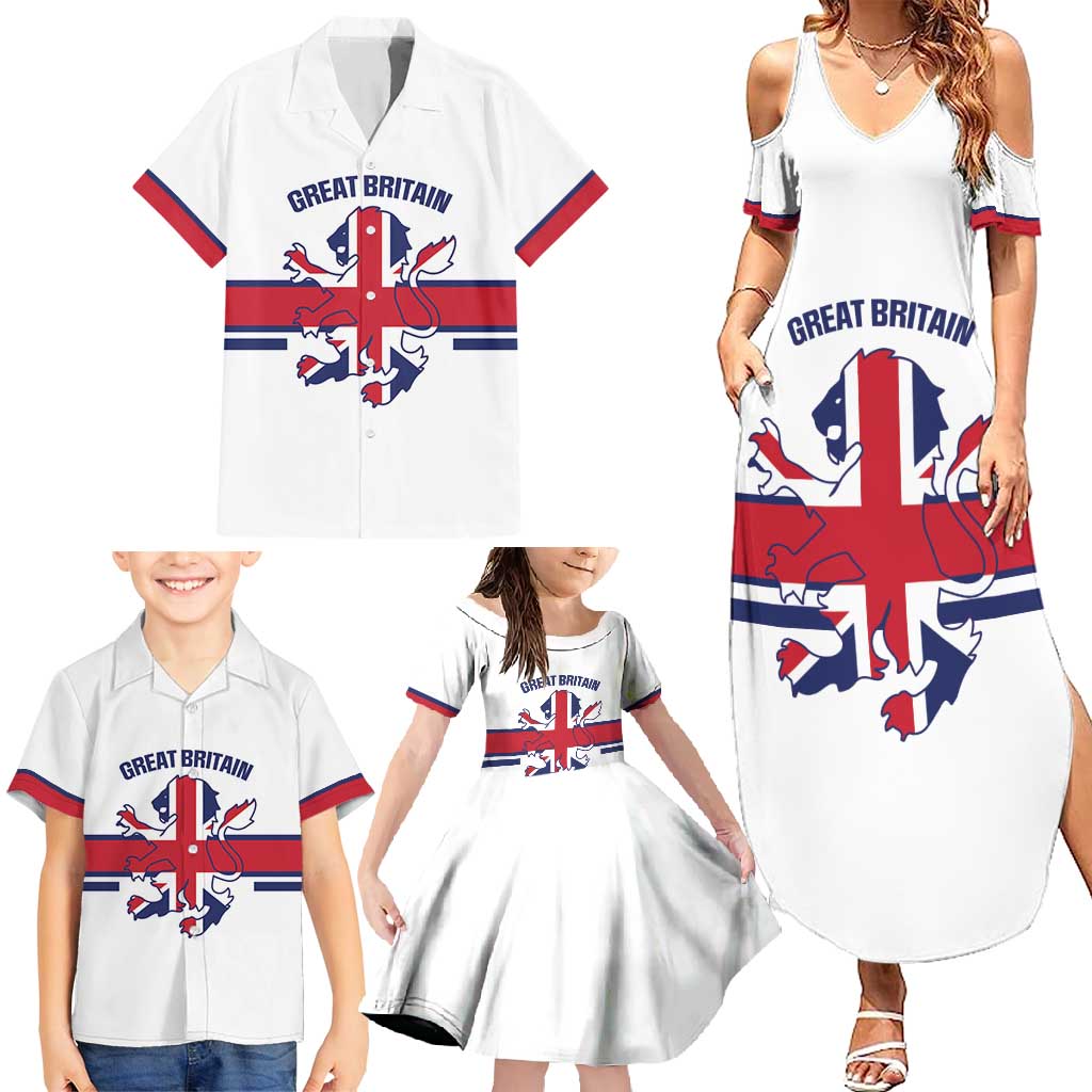 Custom Great Britain Hockey Family Matching Summer Maxi Dress and Hawaiian Shirt 2025 Go Champions