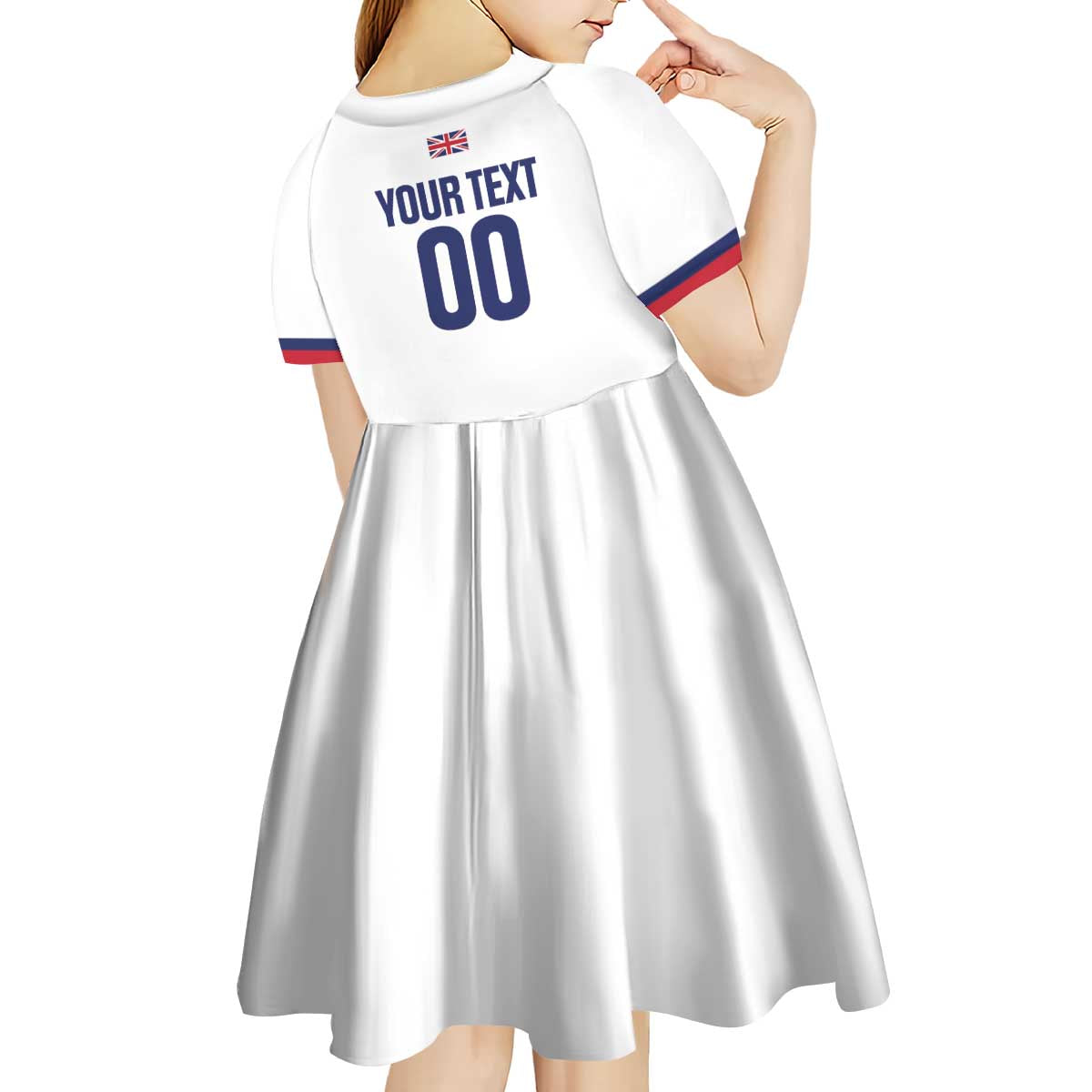 Custom Great Britain Hockey Kid Short Sleeve Dress 2025 Go Champions