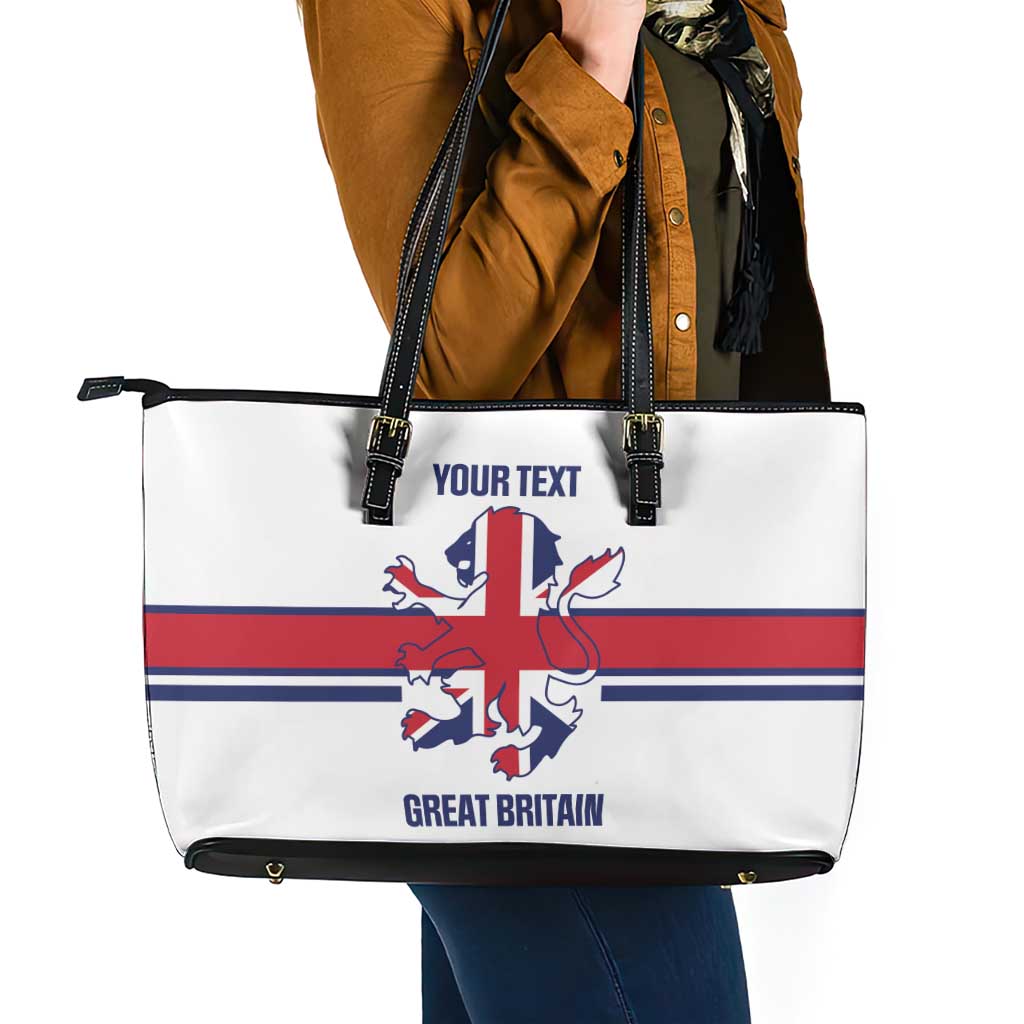 Custom Great Britain Hockey Leather Tote Bag 2025 Go Champions