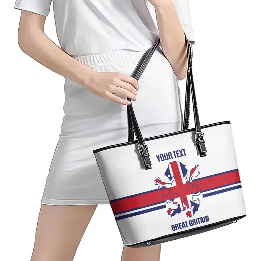 Custom Great Britain Hockey Leather Tote Bag 2025 Go Champions