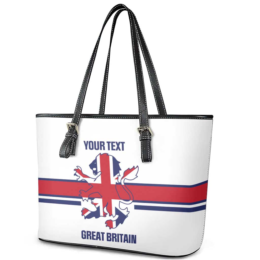 Custom Great Britain Hockey Leather Tote Bag 2025 Go Champions
