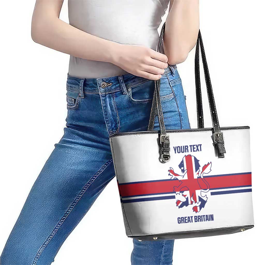 Custom Great Britain Hockey Leather Tote Bag 2025 Go Champions