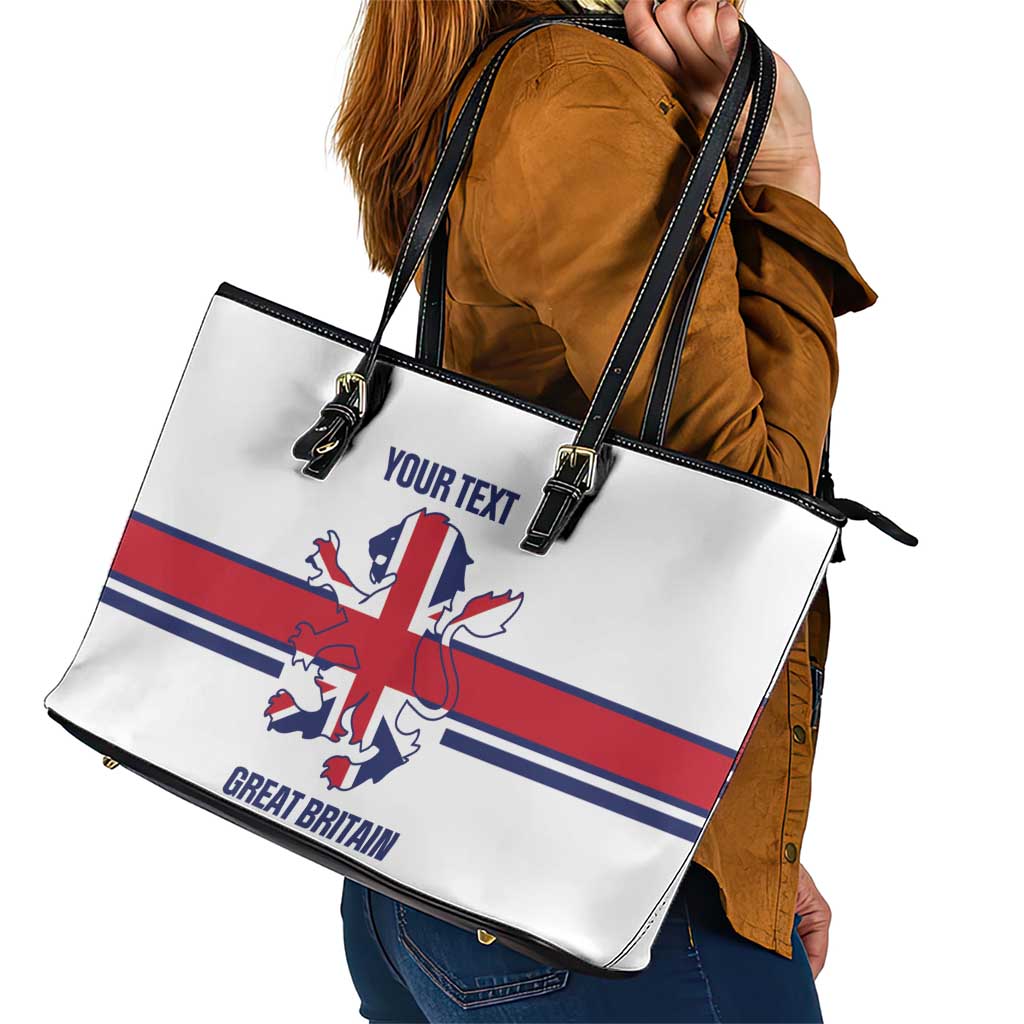 Custom Great Britain Hockey Leather Tote Bag 2025 Go Champions