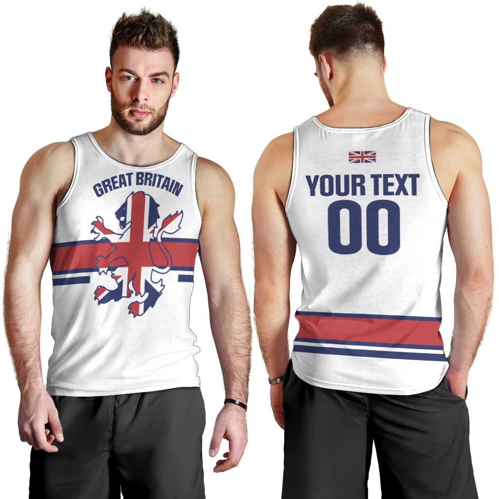Custom Great Britain Hockey Men Tank Top 2025 Go Champions