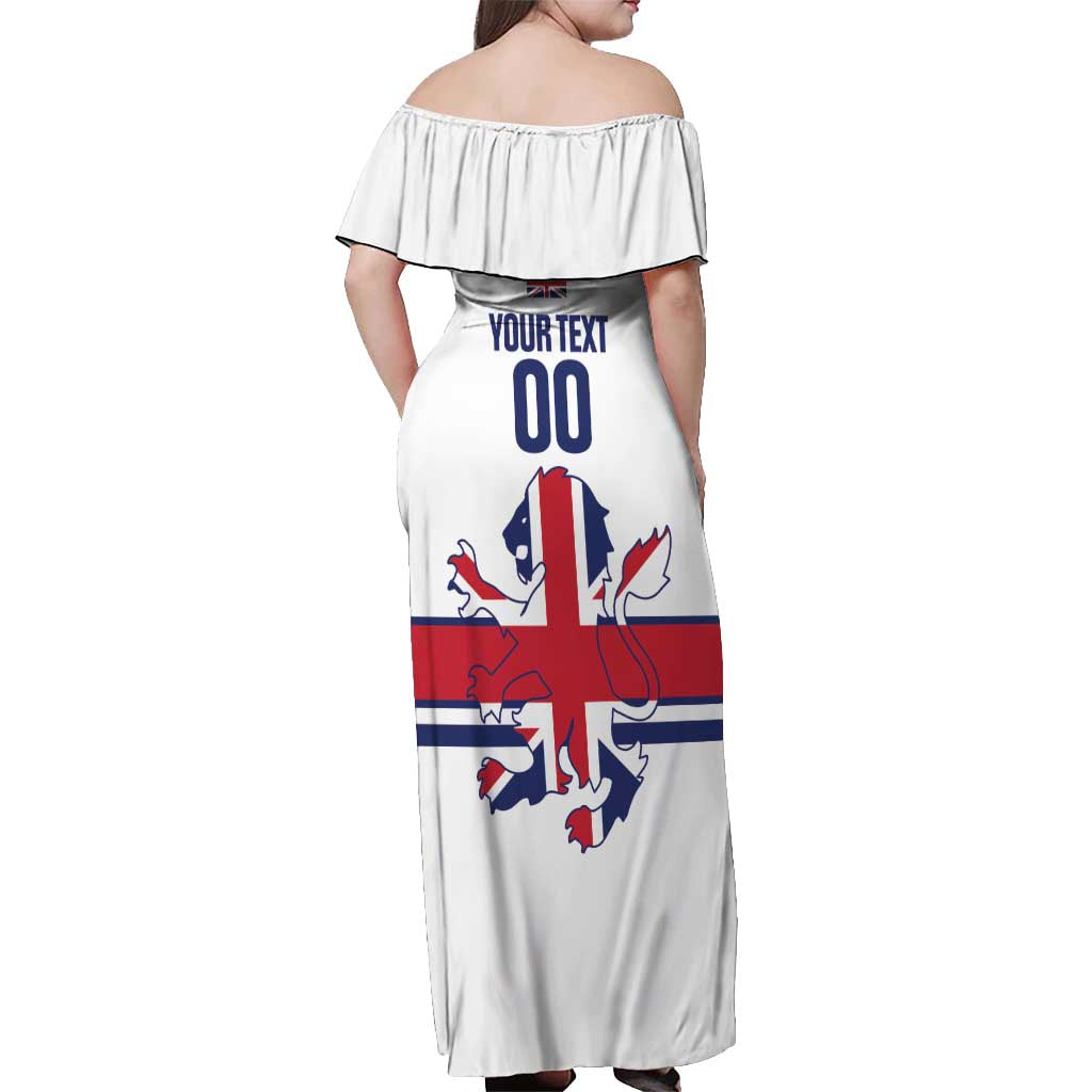Custom Great Britain Hockey Off Shoulder Maxi Dress 2025 Go Champions