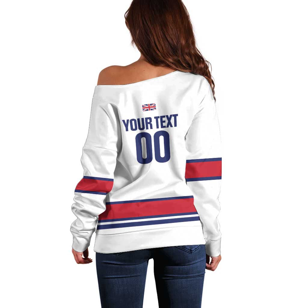 Custom Great Britain Hockey Off Shoulder Sweater 2025 Go Champions