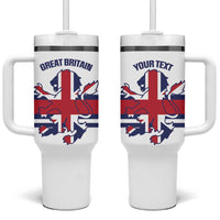 Custom Great Britain Hockey Tumbler With Handle 2025 Go Champions