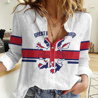 Custom Great Britain Hockey Women Casual Shirt 2025 Go Champions
