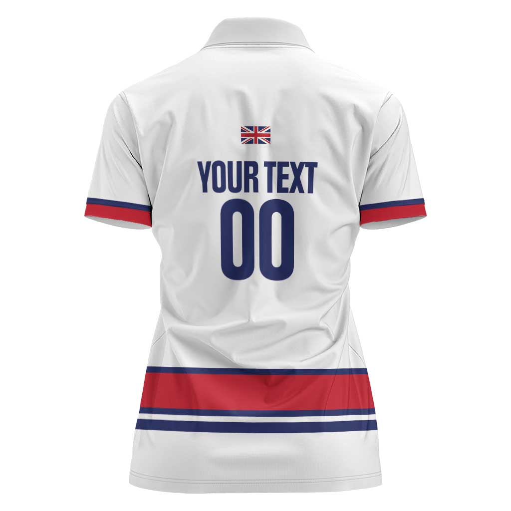 Custom Great Britain Hockey Women Polo Shirt 2025 Go Champions