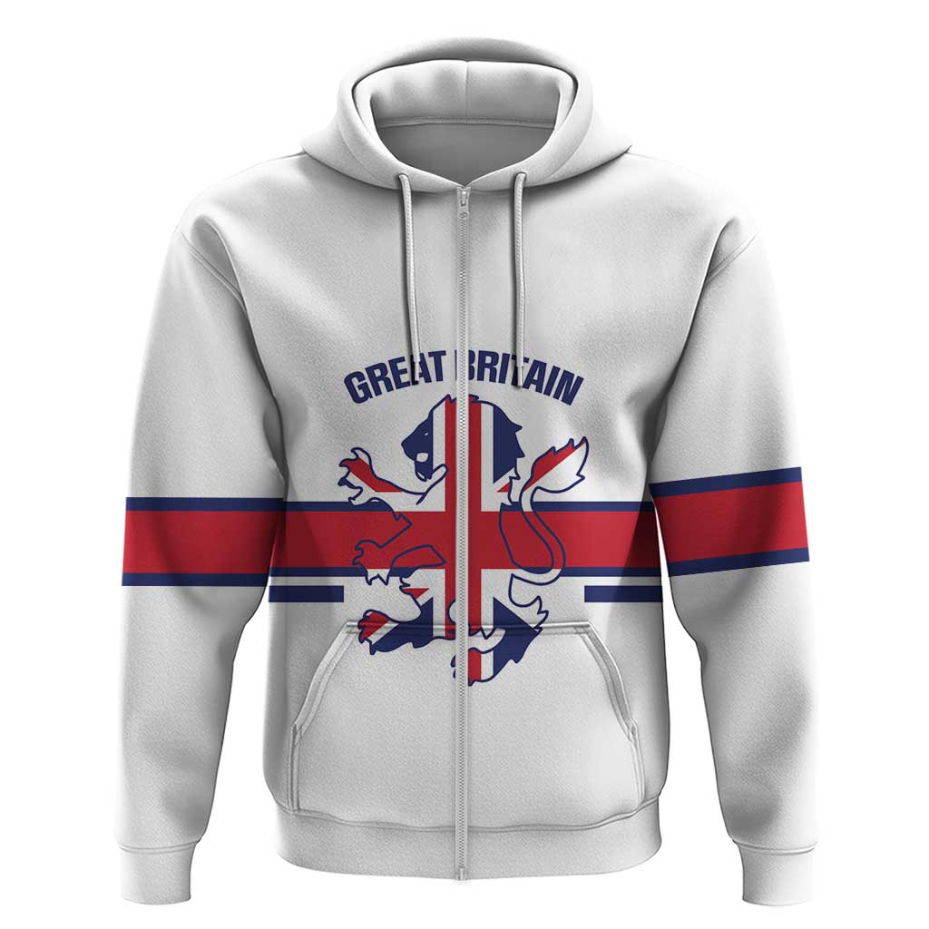 Custom Great Britain Hockey Zip Hoodie 2025 Go Champions