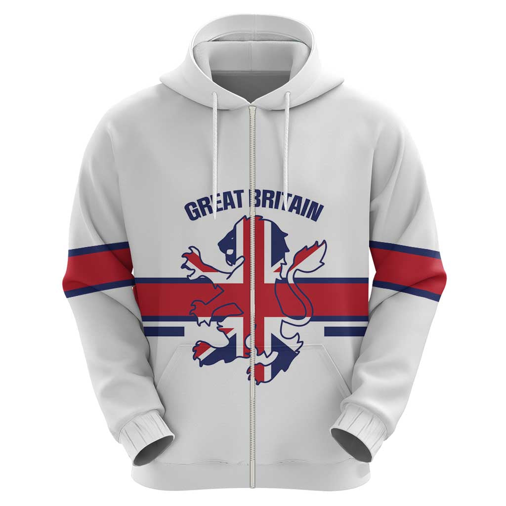 Custom Great Britain Hockey Zip Hoodie 2025 Go Champions
