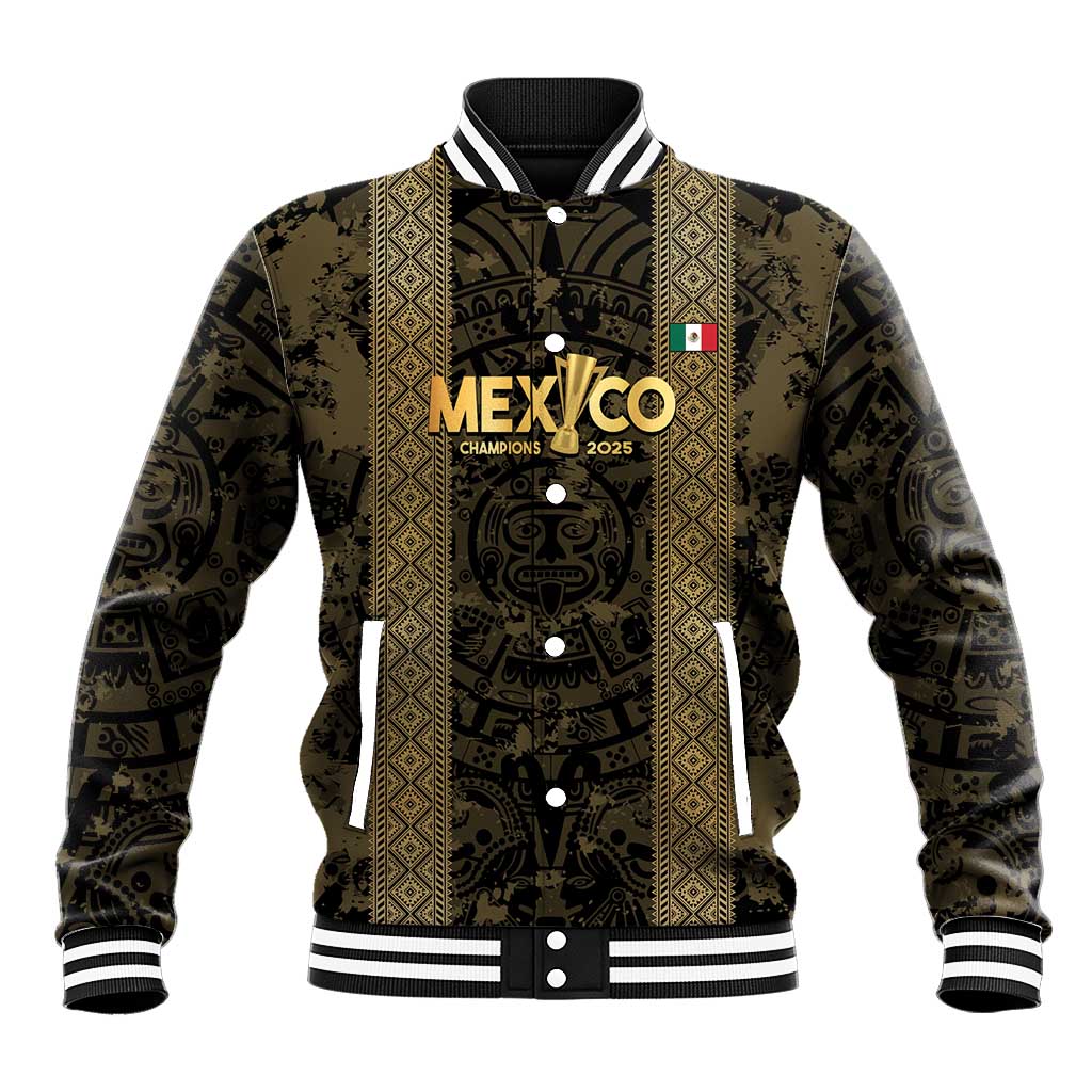 Custom Mexico Football Baseball Jacket 2025 El Tri Champions Gold Color - Wonder Print Shop