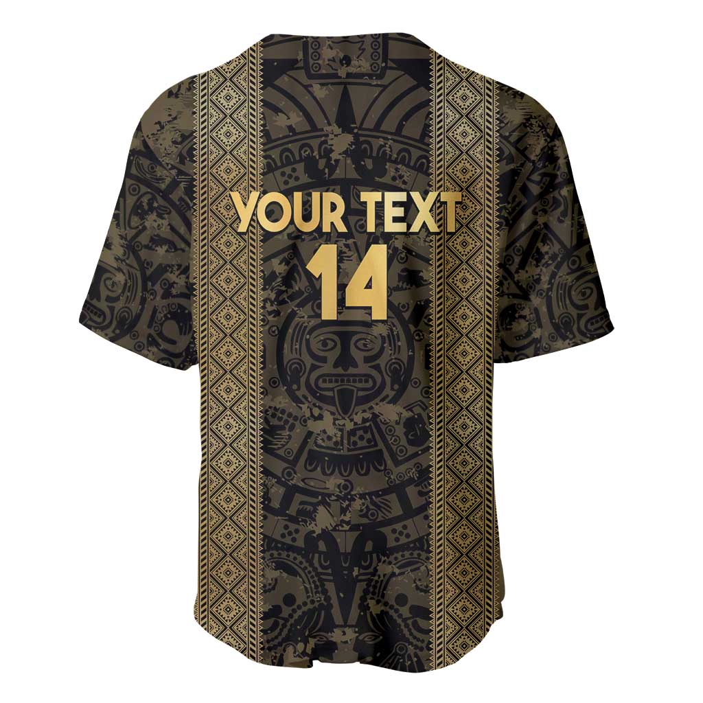 Custom Mexico Football Baseball Jersey 2025 El Tri Champions Gold Color - Wonder Print Shop