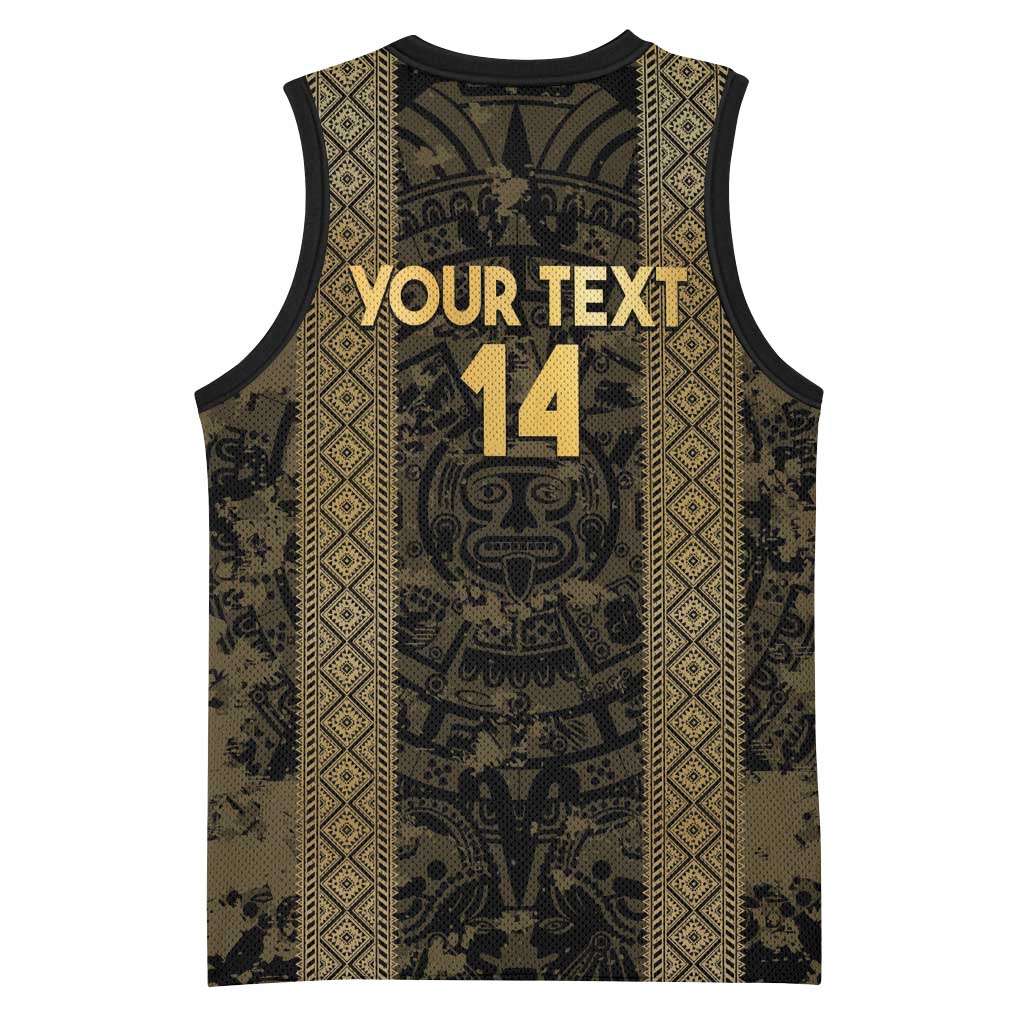 Custom Mexico Football Basketball Jersey 2025 El Tri Champions Gold Color - Wonder Print Shop