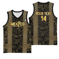 Custom Mexico Football Basketball Jersey 2025 El Tri Champions Gold Color - Wonder Print Shop