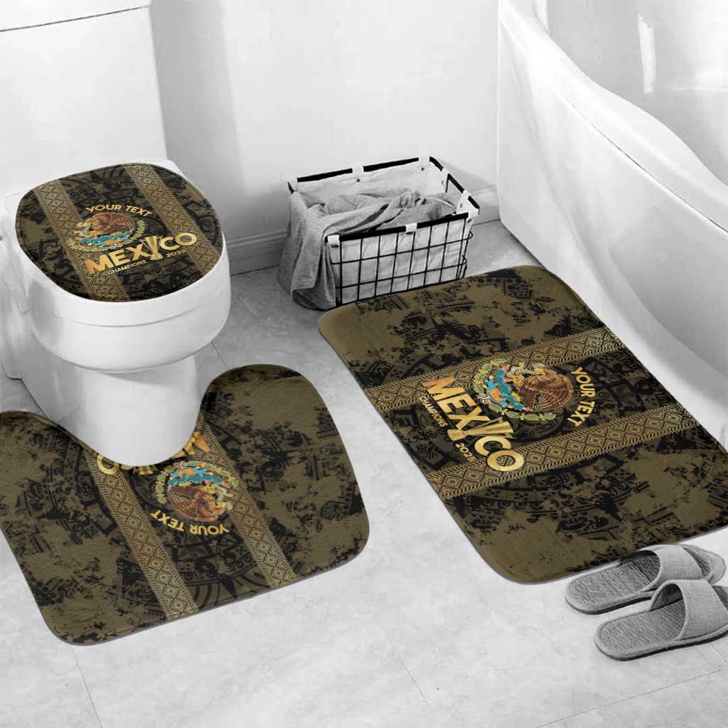 Custom Mexico Football Bathroom Set 2025 El Tri Champions Gold Color - Wonder Print Shop