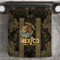 Custom Mexico Football Bedding Set 2025 El Tri Champions Gold Color - Wonder Print Shop
