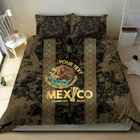 Custom Mexico Football Bedding Set 2025 El Tri Champions Gold Color - Wonder Print Shop