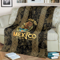 Custom Mexico Football Blanket 2025 El Tri Champions Gold Color - Wonder Print Shop