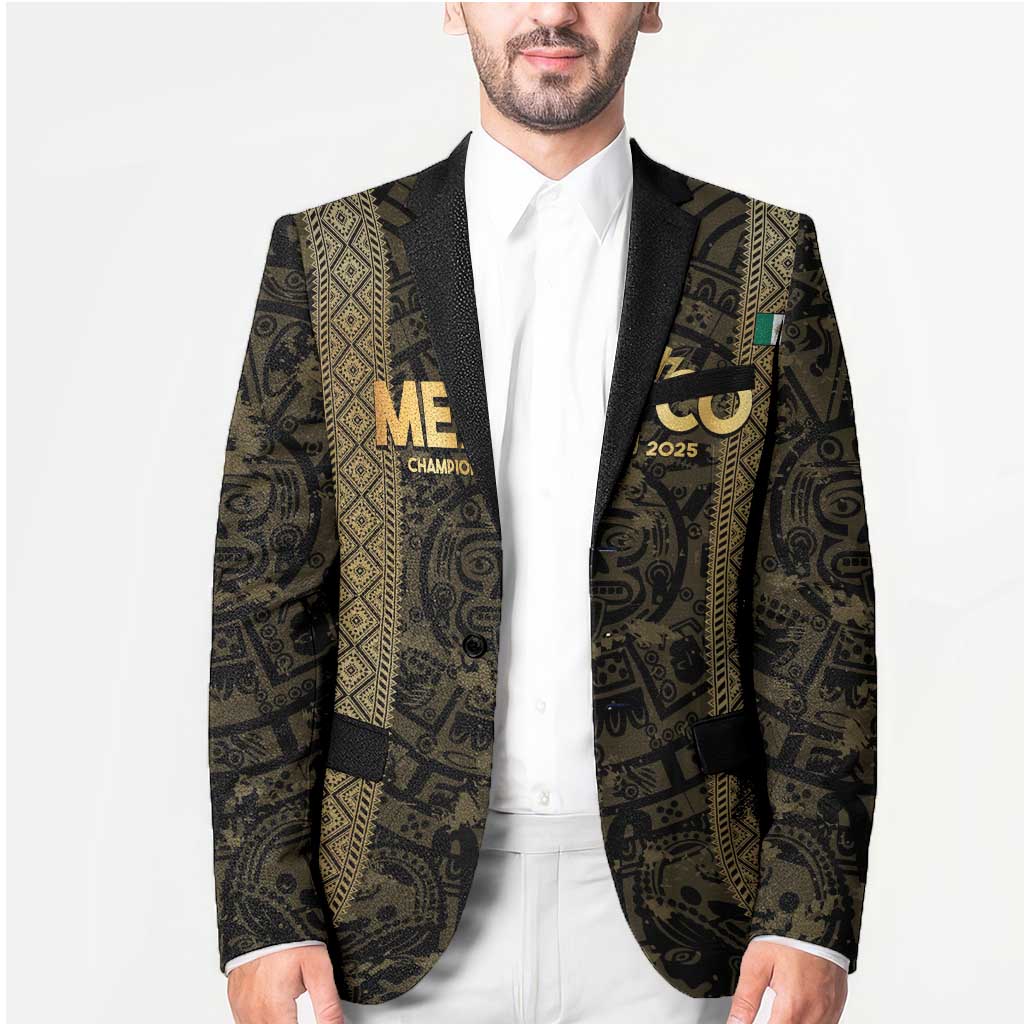 Custom Mexico Football Blazer 2025 El Tri Champions Gold Color - Wonder Print Shop