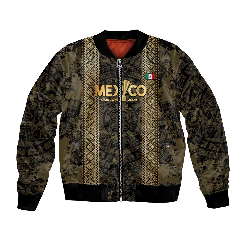 Custom Mexico Football Bomber Jacket 2025 El Tri Champions Gold Color - Wonder Print Shop