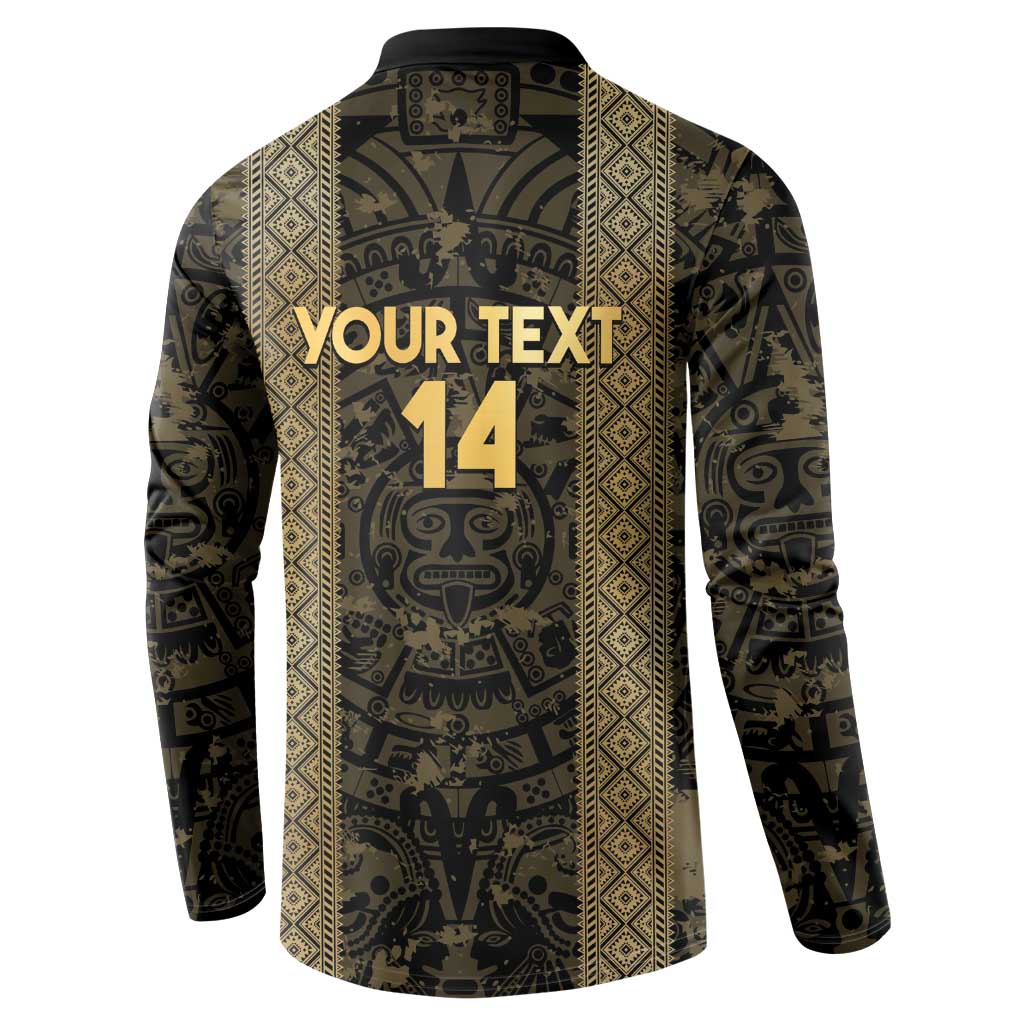 Custom Mexico Football Button Sweatshirt 2025 El Tri Champions Gold Color - Wonder Print Shop