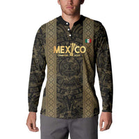 Custom Mexico Football Button Sweatshirt 2025 El Tri Champions Gold Color - Wonder Print Shop