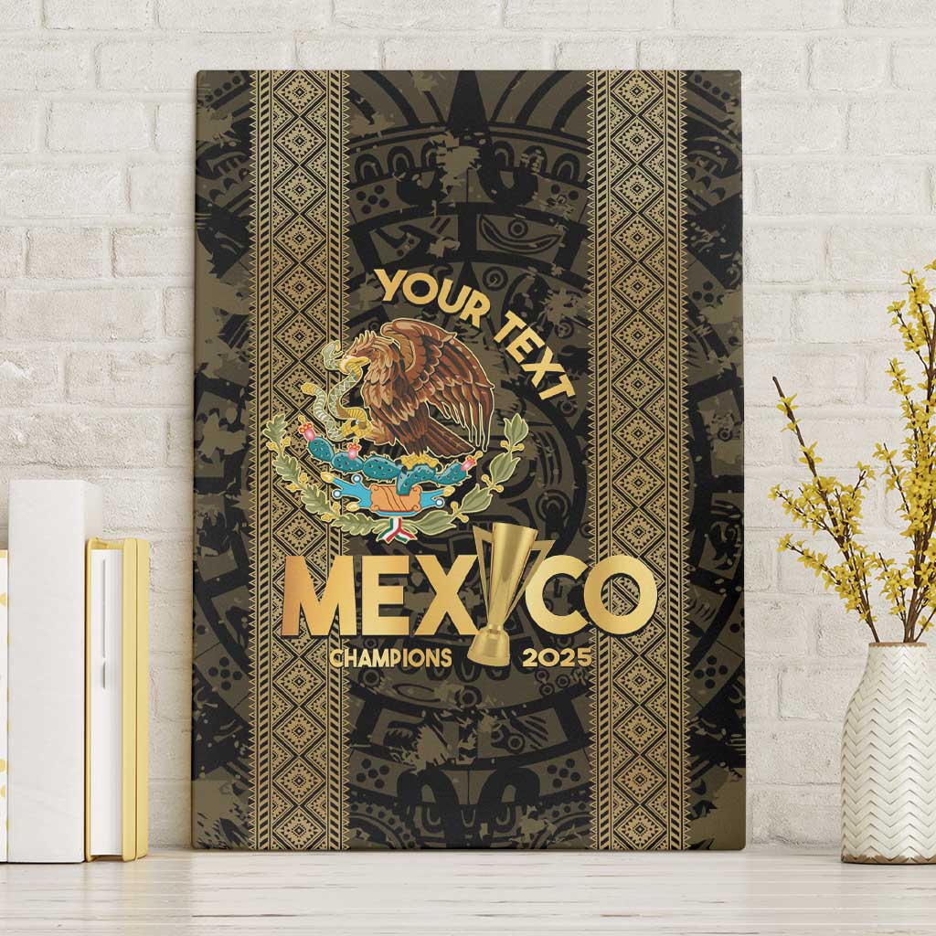 Custom Mexico Football Canvas Wall Art 2025 El Tri Champions Gold Color - Wonder Print Shop