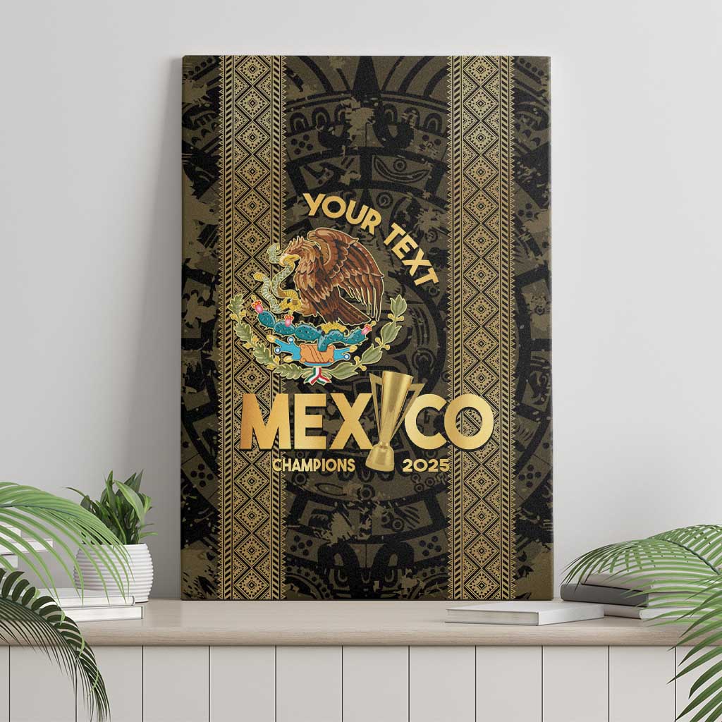 Custom Mexico Football Canvas Wall Art 2025 El Tri Champions Gold Color - Wonder Print Shop