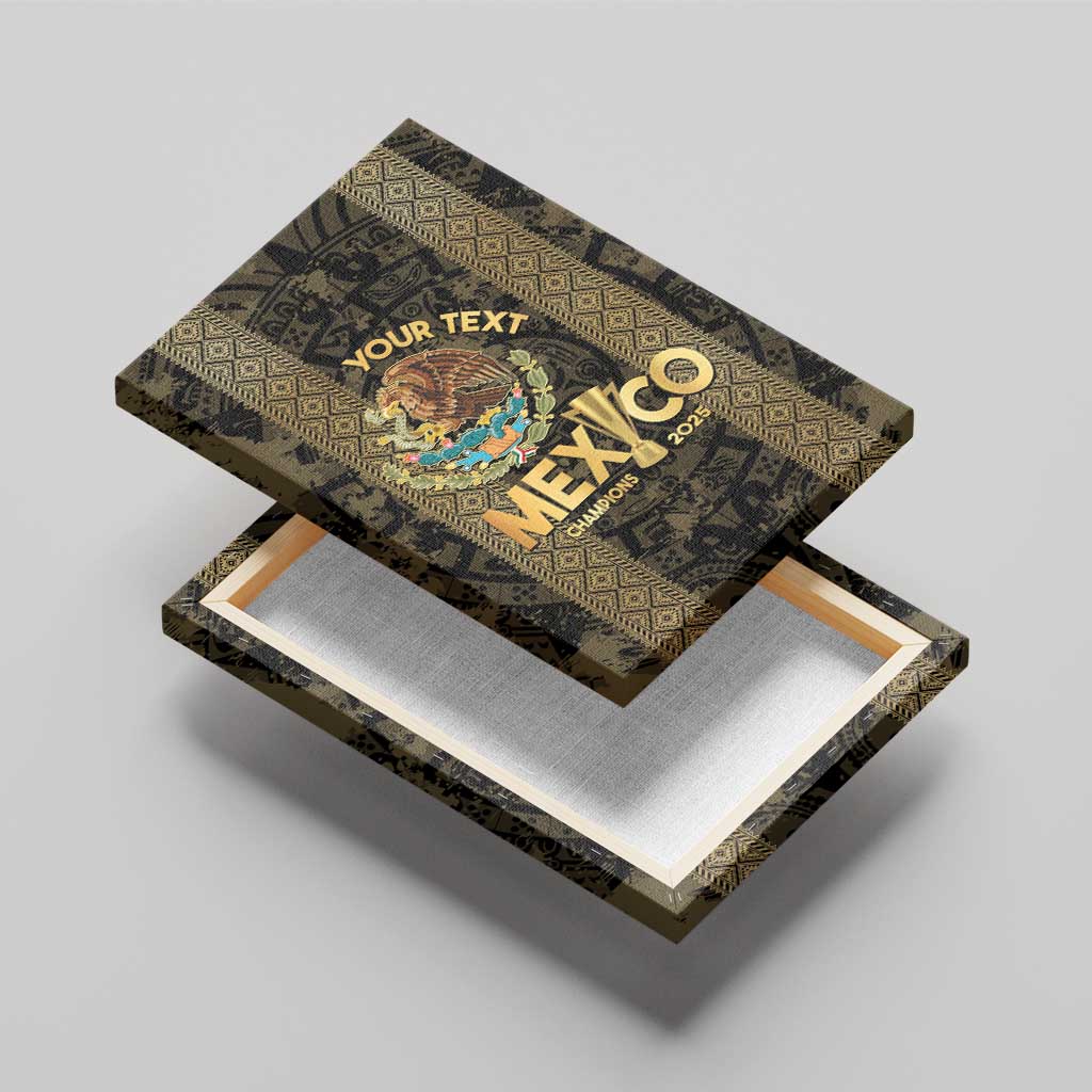 Custom Mexico Football Canvas Wall Art 2025 El Tri Champions Gold Color - Wonder Print Shop