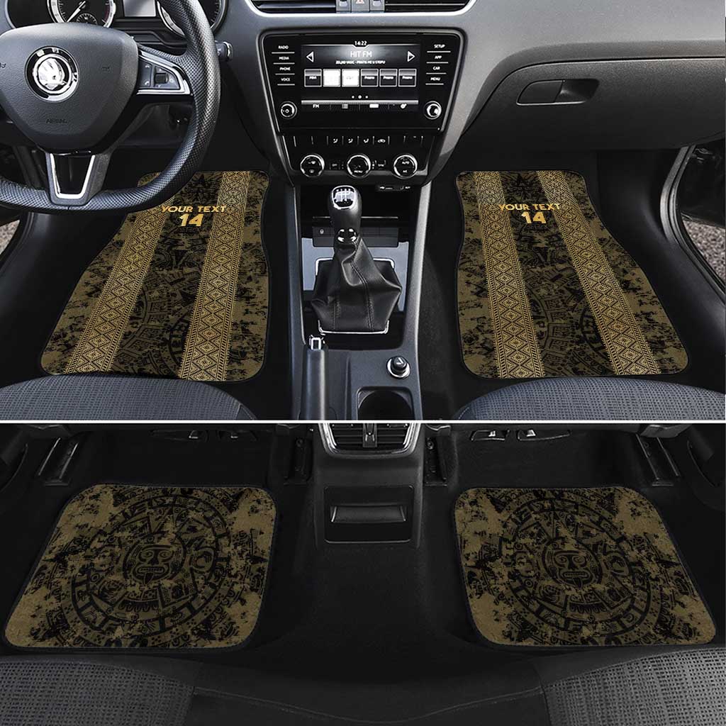 Custom Mexico Football Car Mats 2025 El Tri Champions Gold Color - Wonder Print Shop