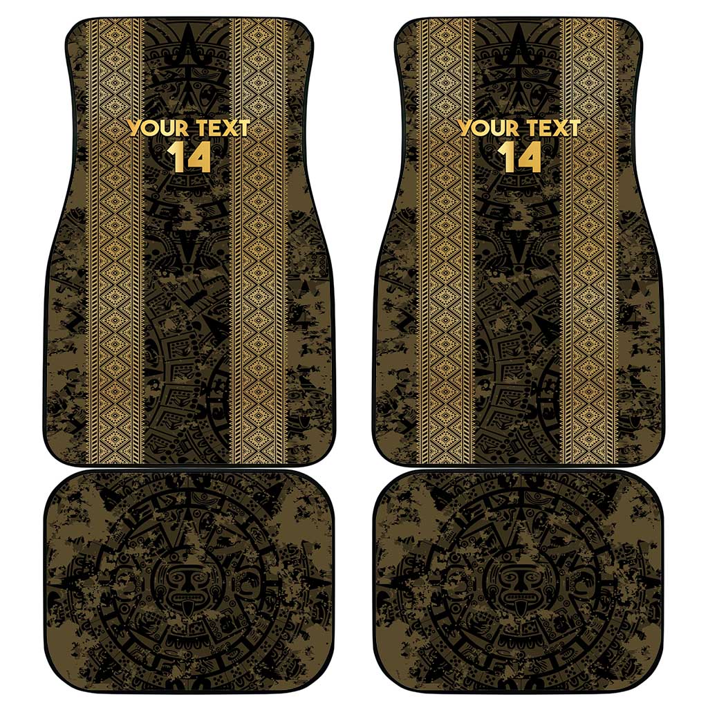 Custom Mexico Football Car Mats 2025 El Tri Champions Gold Color - Wonder Print Shop