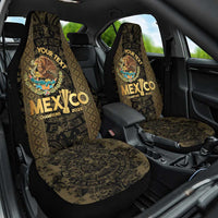 Custom Mexico Football Car Seat Cover 2025 El Tri Champions Gold Color - Wonder Print Shop