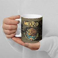 Custom Mexico Football Ceramic Mug 2025 El Tri Champions Gold Color - Wonder Print Shop