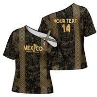 Custom Mexico Football Cross Shoulder Shirt 2025 El Tri Champions Gold Color - Wonder Print Shop
