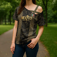 Custom Mexico Football Cross Shoulder Shirt 2025 El Tri Champions Gold Color - Wonder Print Shop