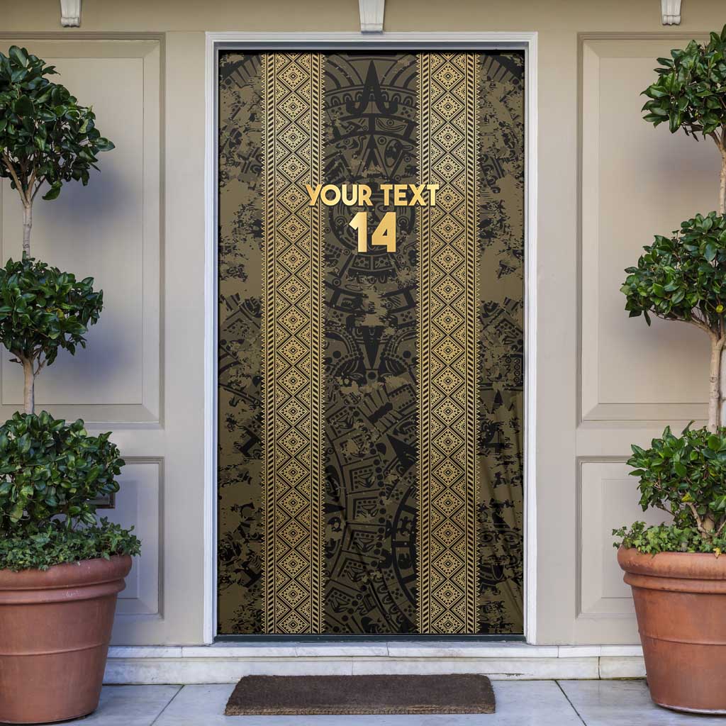 Custom Mexico Football Door Cover 2025 El Tri Champions Gold Color - Wonder Print Shop