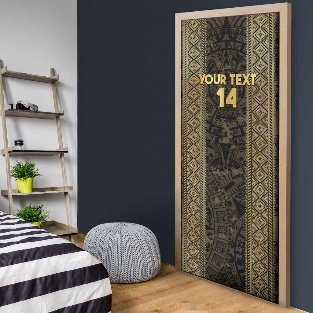 Custom Mexico Football Door Cover 2025 El Tri Champions Gold Color - Wonder Print Shop