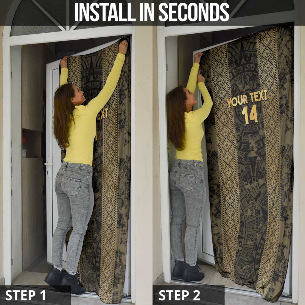 Custom Mexico Football Door Cover 2025 El Tri Champions Gold Color - Wonder Print Shop