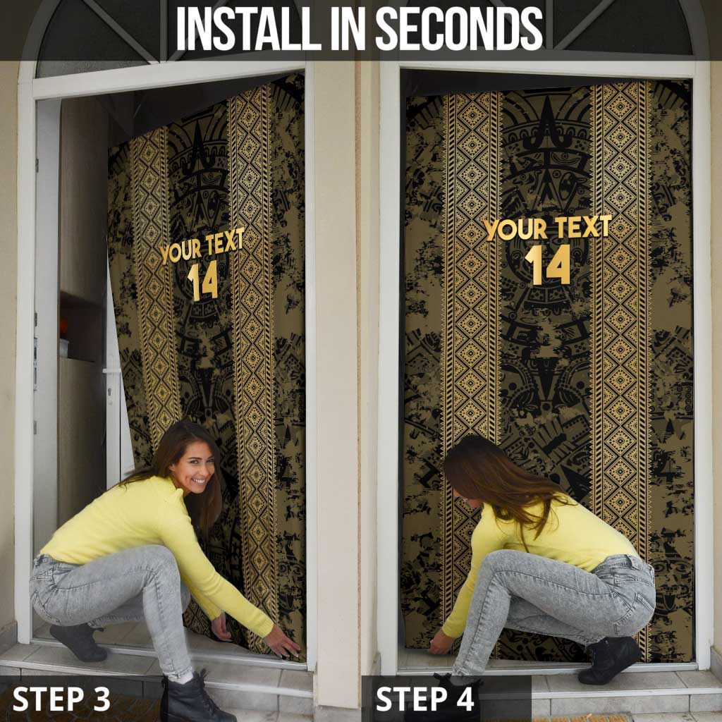 Custom Mexico Football Door Cover 2025 El Tri Champions Gold Color - Wonder Print Shop