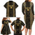 Custom Mexico Football Family Matching Long Sleeve Bodycon Dress and Hawaiian Shirt 2025 El Tri Champions Gold Color - Wonder Print Shop