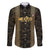 Custom Mexico Football Family Matching Off The Shoulder Long Sleeve Dress and Hawaiian Shirt 2025 El Tri Champions Gold Color - Wonder Print Shop