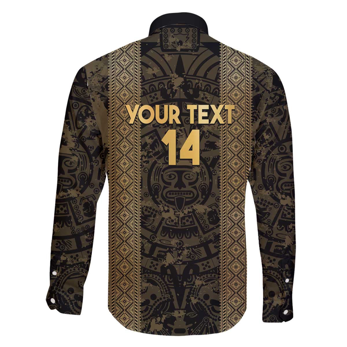 Custom Mexico Football Family Matching Off The Shoulder Long Sleeve Dress and Hawaiian Shirt 2025 El Tri Champions Gold Color - Wonder Print Shop