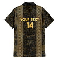 Custom Mexico Football Family Matching Short Sleeve Bodycon Dress and Hawaiian Shirt 2025 El Tri Champions Gold Color - Wonder Print Shop