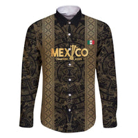 Custom Mexico Football Family Matching Short Sleeve Bodycon Dress and Hawaiian Shirt 2025 El Tri Champions Gold Color - Wonder Print Shop