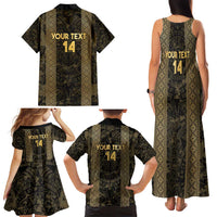 Custom Mexico Football Family Matching Tank Maxi Dress and Hawaiian Shirt 2025 El Tri Champions Gold Color - Wonder Print Shop