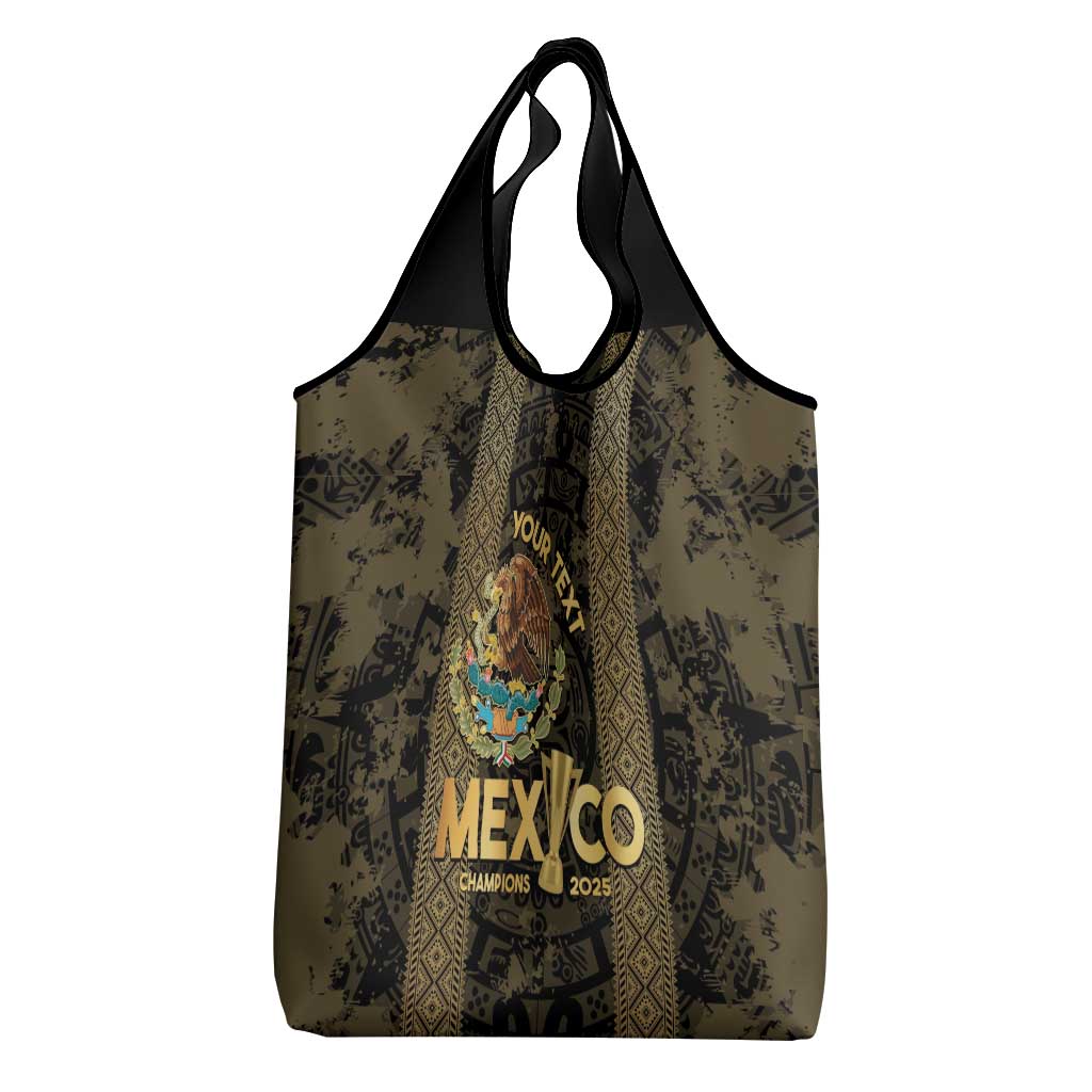 Custom Mexico Football Grocery Bag 2025 El Tri Champions Gold Color - Wonder Print Shop