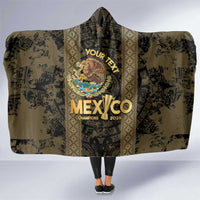 Custom Mexico Football Hooded Blanket 2025 El Tri Champions Gold Color - Wonder Print Shop