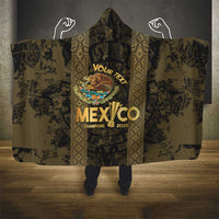 Custom Mexico Football Hooded Blanket 2025 El Tri Champions Gold Color - Wonder Print Shop