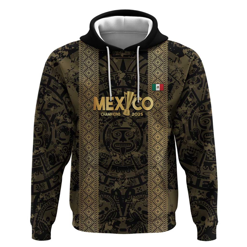 Custom Mexico Football Hoodie 2025 El Tri Champions Gold Color - Wonder Print Shop